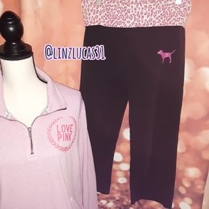 SzXS PINK VICTORIA SECRET capris, EUC